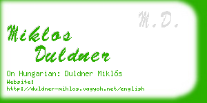 miklos duldner business card